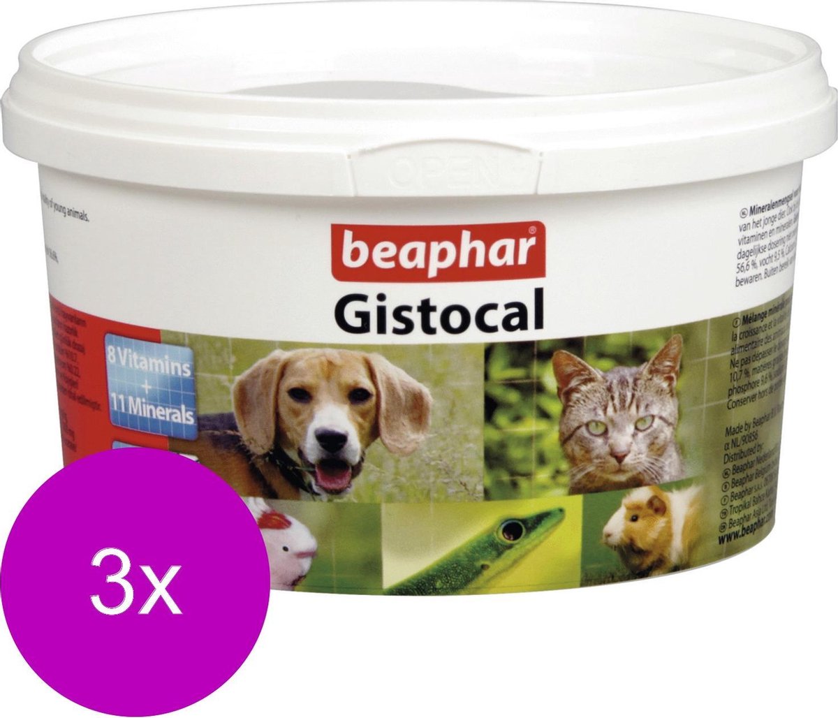 Beaphar Gistocal - Voedingssupplement - Weerstand - 3 x 250 g