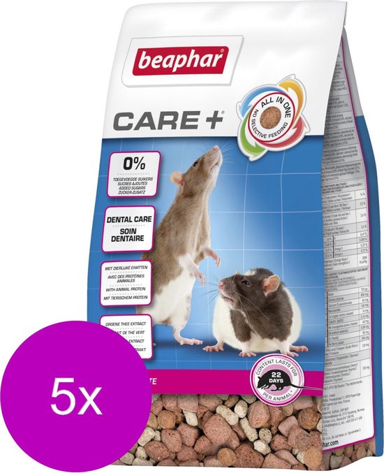 Xtra Vital Care Plus Rat - Rattenvoer - 5 x 250 g | bol.com