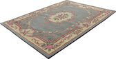 AUBUSSON groen – wol – vloerkleed / tapijt – handtufted – met backing