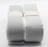 5 METER 5cm Zelfklevend Klittenband – Grijze Velcro - 2 x 5 m – 5 cm breed