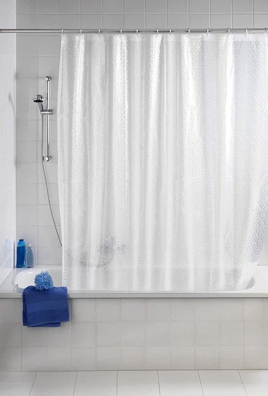 Wenko Douchegordijn Stamp 180 X 200 Cm Polyetheen Wit