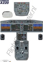 Airbus A220 (Bombardier C-Series) - T-Bone (Enkele A0 poster) FlightDeckPoster / Cockpitposter / Cockpit poster / Cockpit mockup