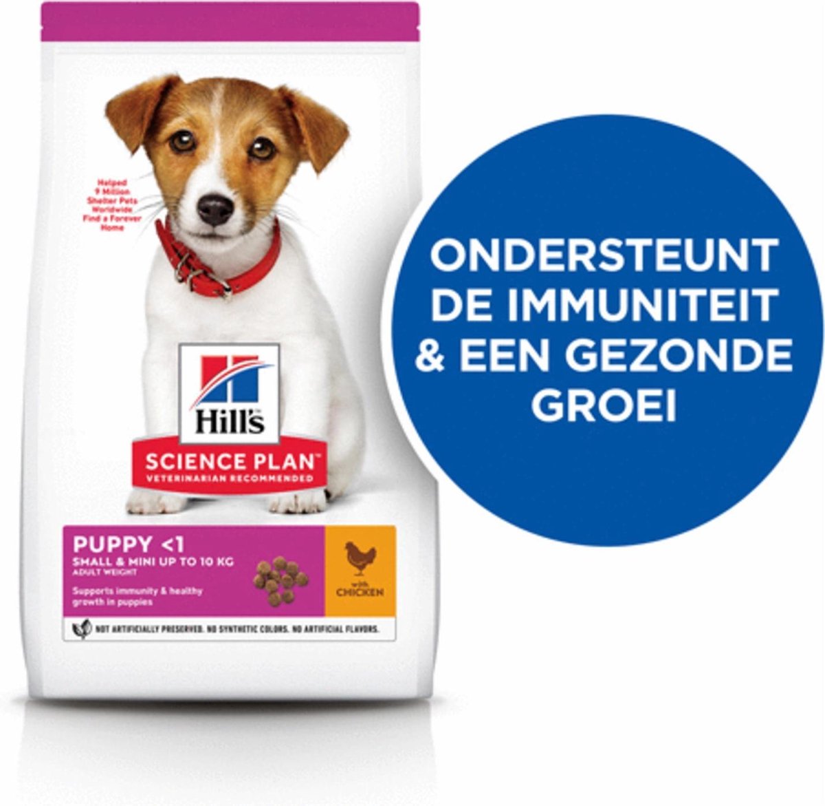Hill's Canine Puppy Small & Mini - Hondenvoer - Kip 3 kg thumbnail 3
