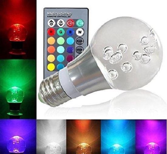 LED Kristal Bollamp RGB - 3 Watt - E27