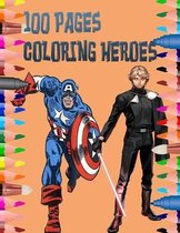100 Pages Coloring Heroes