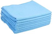ABENA Grote Microvezeldoekjes 10 Stuks - 40x40 cm Zachte Schoonmaakdoekjes voor het Hygiënisch Verwijderen van Zichtbaar en Onzichtbaar Vuil - Herbruikbaar & Duurzame Keuze - Blauw