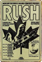 Concert Bord - Rush - Canadas No 1 Hard Rock Group In Concert