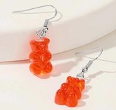 Leuke Snoep Beertjes Gummy Bear Beertje Candy Rode Oorbellen | Feestje Festival | Verjaardag budget cadeau | Valentijnsdag cadeau voor haar | Grappig Trendy Hip Egirl | 3D