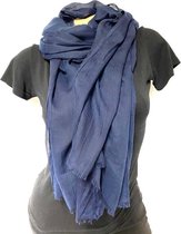 Lange Dunne Sjaal - Marineblauw - 180 x 98 cm (863118#)