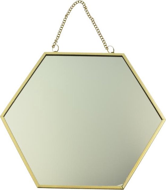 Orange85 Hexagon Spiegel - Goud - 17x20 cm - Klein - Wandspiegel - Luxe - Accessoire
