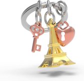Metalmorphose Parijs Eifel toren Sleutelhanger 3D Metaal Goud