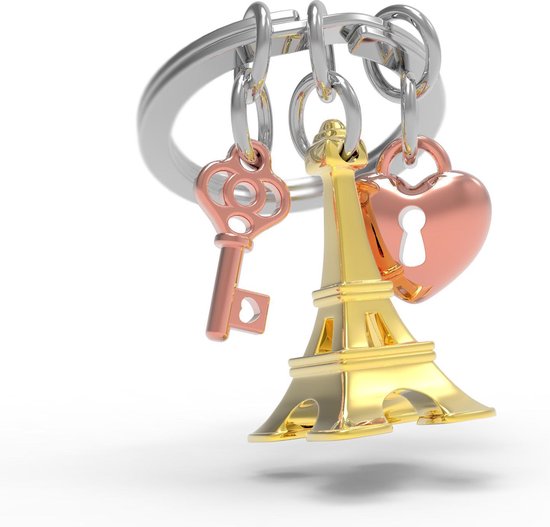 Metalmorphose Parijs Eifel toren Sleutelhanger 3D Metaal Goud
