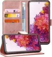 Samsung S20 FE Hoesje - Samsung Galaxy S20 FE Hoesje - Samsung S20 FE Hoesje Book Case Leer Wallet Cover Rosegoud