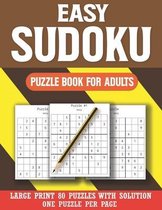 Easy Sudoku Puzzle Book For Adults