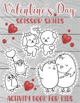 Valentine's Day Scissor Skills Activity Book For Kids