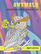 Coloring Book for Adults Easy Level - Animals