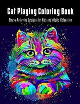 Cat playing Coloring Book