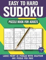 Easy To Hard Sudoku Puzzle Book For Adults