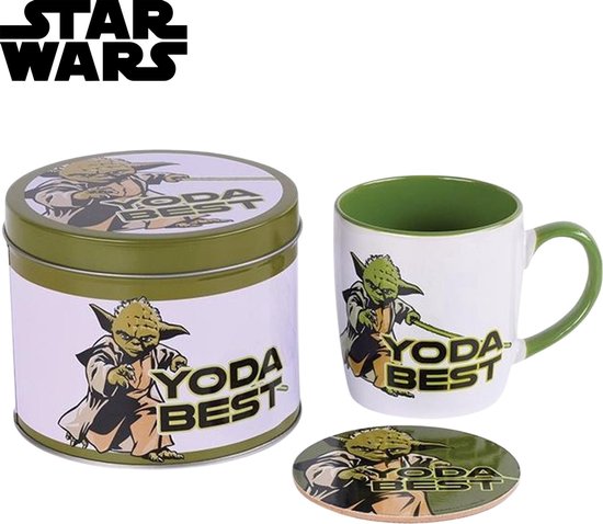 Star Wars - Yoda Mok Set - Yoda Geschenkdoos met Mok en Onderzetter - Baby Yoda - Star Wars