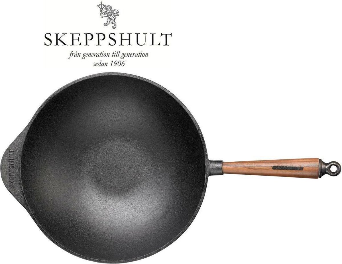 Skeppshult - Wokpan Walnoot Handgreep 32 cm | bol.com