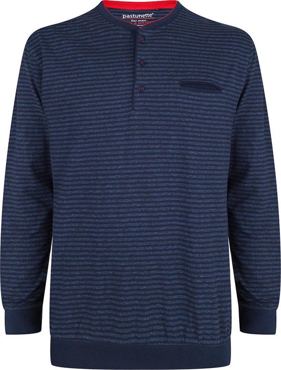 Pastunette men pyjamashirt Heren Pyjamashirt - Blauw - Maat L