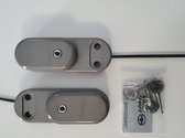 Veiligheidsslot Gatelock slam per set van 2 stuks (automatisch sluitend)