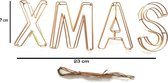 Metalen Draadletters - XMAS - Goud - Decoratie - Kerst - Letters