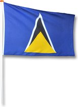 Vlag Sint Lucia 100x150 cm.
