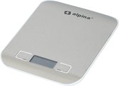 Bol.com Alpina Digitale Keukenweegschaal - tot 5 Kilo - met Tarra-functie - G-KG-LB-OZ - Inclusief Batterijen - RVS aanbieding