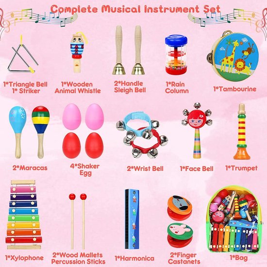 Kinder muziek instrumenten set 24 stuks | bol.com