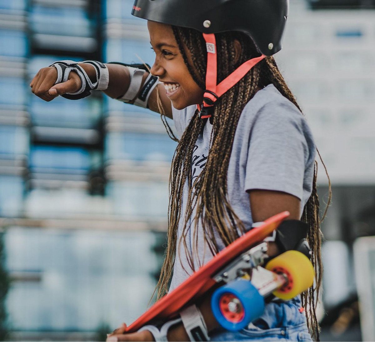Nijdam FlipGrip Skateboard - Sunset Cruiser - Rood — afbeelding 2