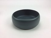 Schaal 23x23x8 cm blauw grijs metaal