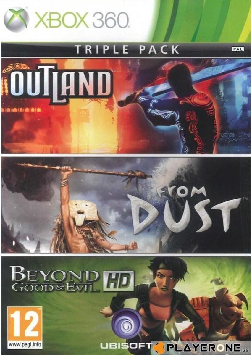 Игра xbox evil. Beyond good and Evil Xbox 360 обложка. From Dust Xbox 360 обложка. Игра Outland + from Dust + Beyond good Evil (xbox360).