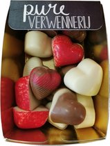 Puur Verwennerij Bakje Chocolade Hartjes - 175 Gram