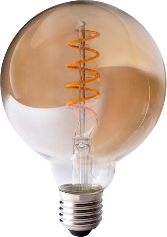Uitschakelen Gedetailleerd Malaise Leddy's - LED Filament Lamp Bol G125 ø12,5cm - Plasticvrij - Amber - 4W -  Dimbaar -... | bol.com
