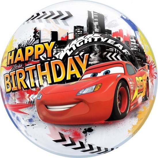 Folat Ballon Cars Happy Anniversaire Bulles 56 Cm Latex Bol Com