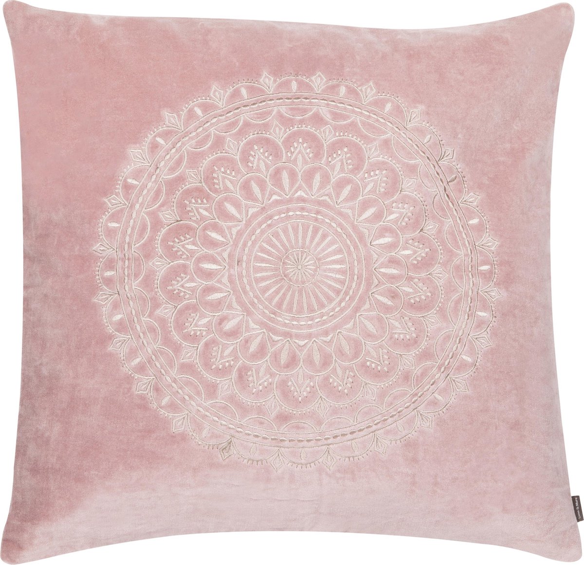 Linen & More Preston Velvet Soft Roze Kussen | 60 X 60 | Sierkussen Voor Woonkamer Of Slaapkamer