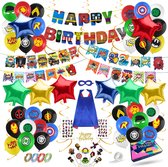 Fissaly® 120 Stuks Superhelden Feest Versiering – Kinderfeestje Decoratie – Superheroes Themafeest Verjaardag - Feestje
