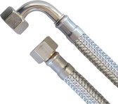 Flexibele Waterslang / Aansluitslang 1500mm DN13 G1/2 haaks x G1/2 Bi