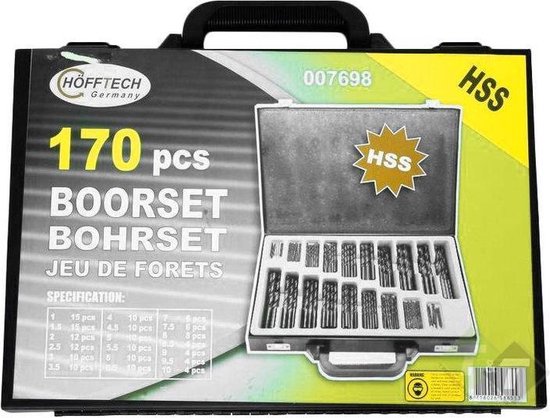 HSS-boor - 170-delige HSS-engineeringboorset 1-10 mm precisie 4241 HSS-boor - 170-delige HSS-engineeringboorset 1-10 mm precisie 4241