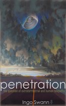 Boek 'Penetration' door Ingo Swann, met een schilderij van een UFO en een landschap.