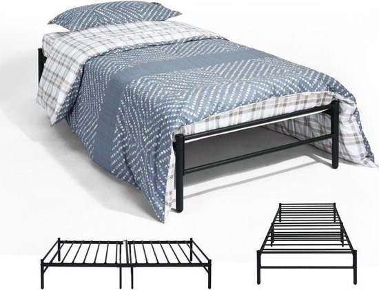 heelal Gemaakt om te onthouden bonen Bed frame - Eenpersoons - Metalen bed bodem - Zwart | bol.com