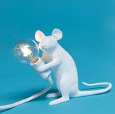 ZijTak - Muis Lamp + schakelaar - Muislamp - LED licht - Wit - Zittend - inclusief lamp
