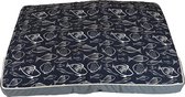 Hondenmand - hondenkussen - hondenmand groot - blauw - vis patroon - 100x70
