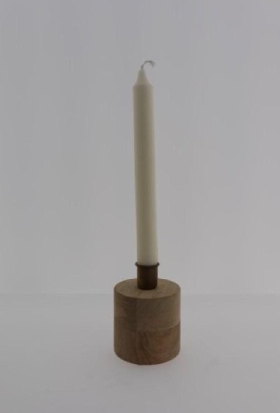 Kaarsenhouder voor dinerkaars van diameter 8 cm en 10 cm hoog | bol.com