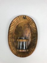 Wandhouder waxinelicht kaars sfeerlicht 31x23 cm goud | bol.com