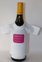 Fles cadeau verpakking mini T-Shirt "Felicitations, Congratulations, "