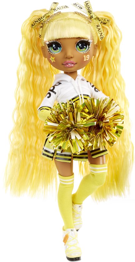 Rainbow High Cheer Skyler Bradshaw - Poupée-mannequin bleue avec pompons