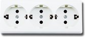 Wandcontactdoos - Aigi Kuta - Opbouw - 3-voudig - Randaarde - Wit - BES LED