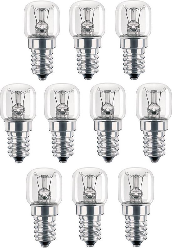 10 pièces Lampe de four Philips 15W E14 230V 300ºC | bol.com